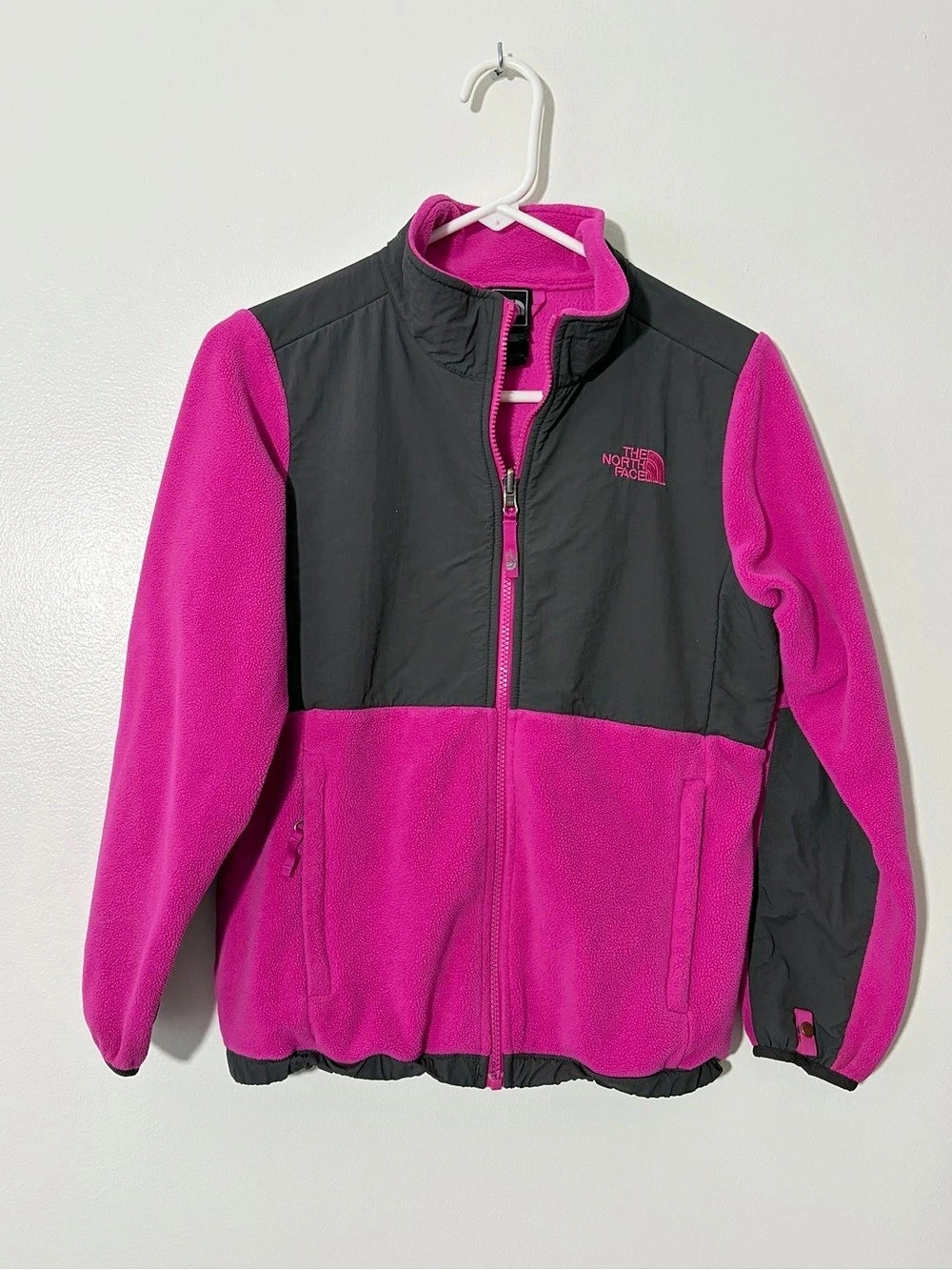 The North Face Girls Denali Fleece Jacket Pink & Black Size Large